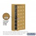 Salsbury Cell Phone Storage Locker - with Front Access Panel - 7 Door High Unit (5 Inch Deep Compartments) - 21 A Doors (20 usable) - Gold - Surface Mounted - Master Keyed Locks